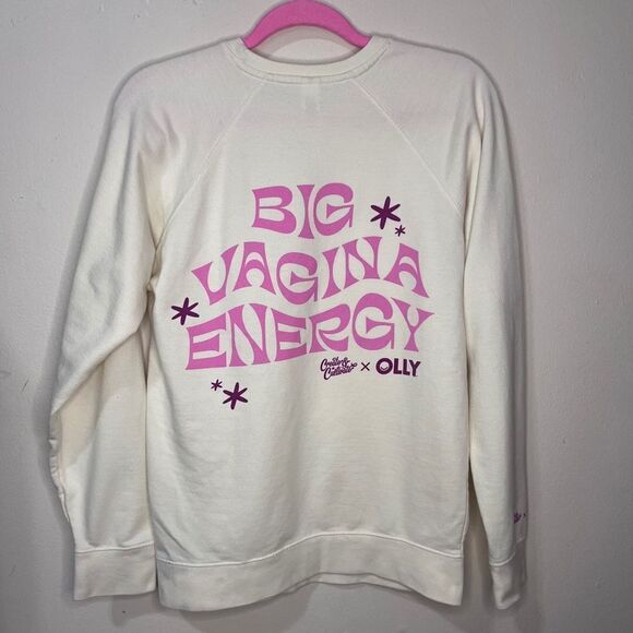 Create & Cultivate x OLLY " BIG VAGINA ENERGY" Crewneck Oversized Sweater S - Picture 5 of 8